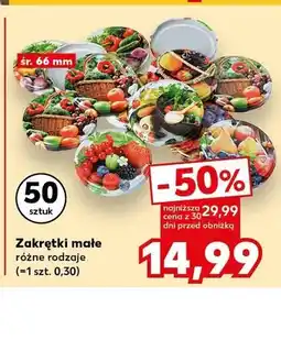 Kaufland Zakrętki małe śr. 66mm oferta