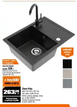 OBI Zlew Piko wym. 58x44x19,5cm oferta