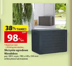 Auchan Skrzynia ogrodowa Woodebox 190l 780x438x550mm oferta