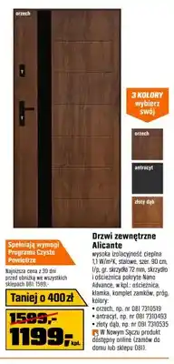 OBI Drzwi zewnętrzne Alicante szer. 90cm oferta