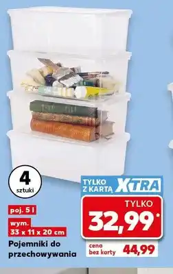 Kaufland Pojemniki do przechowywania 5l 33x11x20cm oferta
