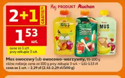 Auchan Mus owocowy Auchan banan oferta