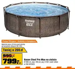 OBI Basen Steel Pro Max na stelażu 366cm wys. 100cm wzór rattan oferta