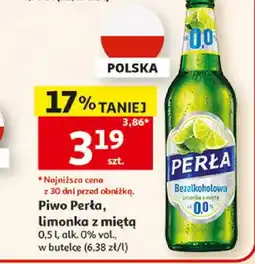 Auchan Piwo bezalkoholowe Perła limonka z miętą oferta