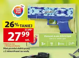 Auchan Mini pistolet elektryczny z 2 zbiornikami na wodę ONE TWO FUN oferta