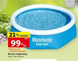 Auchan Basen rozporowy Bestway Fast Set wym.: 244x66cm oferta
