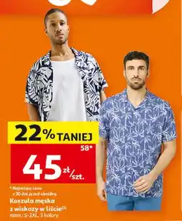 Auchan Koszula męska z wiskozy w liście Inextenso oferta