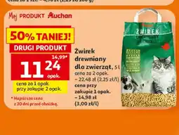 Auchan Żwirek drewniany dla zwierząt Auchan oferta