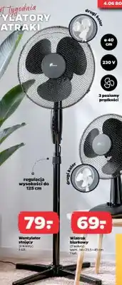 Wentylator stojący 40cm 230V 3 poziomy prędkości regulacja wysokości do 125cm