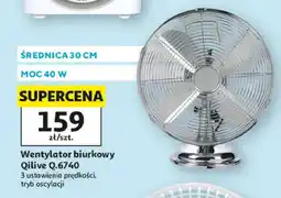 Auchan Wentylator biurkowy Qilive Q.6740 30cm 40W oferta