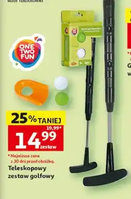 Auchan Teleskopowy zestaw golfowy ONE TWO FUN oferta