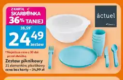 Auchan Zestaw piknikowy 21 elementów plastikowy oferta
