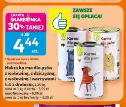 Auchan Mokra karma dla psów z dziczyzną oferta