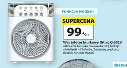 Auchan Wentylator biurkowy Qilive Q.6519 funkcja mgiełki oferta