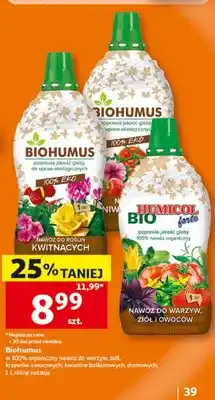 Auchan Biohumus nawóz do roślin kwitnących oferta
