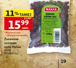 Auchan Żurawina suszona cała Makar oferta