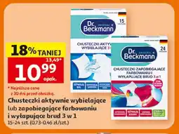 Auchan Chusteczki zapobiegające farbowaniu i wyłapujące brud 3 w 1 Dr. Beckmann oferta