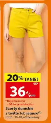 Auchan Szorty damskie z jeansu Inextenso oferta