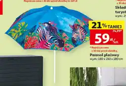 Auchan Parasol plażowy 180x210x180cm oferta