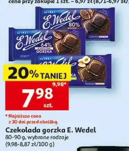 Auchan Czekolada gorzka 80% E. Wedel oferta