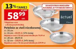 Auchan Patelnia ze stali nierdzewnej śr.: 20cm oferta