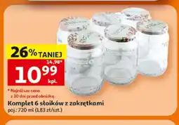 Auchan Komplet słoików z zakrętkami poj oferta