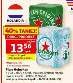 Auchan Piwo Heineken Original 4-pak oferta