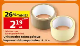 Auchan Uniwersalna taśma pakowa brązowa dł. 24m oferta