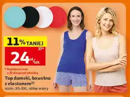 Auchan Top damski bawełna z elastanem Inextenso oferta