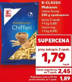Kaufland K-CLASSIC Makaron różne formy oferta