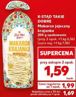Kaufland K-STĄD TAKIE DOBRE Makaron jajeczny krajanka oferta