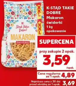 Kaufland K-STĄD TAKIE DOBRE Makaron świderki oferta