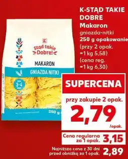 Kaufland K-STĄD TAKIE DOBRE Makaron gniazda-nitki oferta