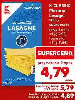 Kaufland K-CLASSIC Makaron Lasagne oferta