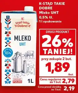 Kaufland K-STĄD TAKIE DOBRE Mleko UHT oferta