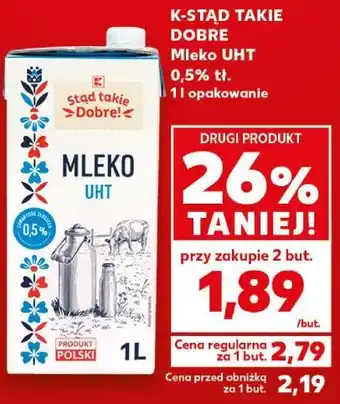 K-STĄD TAKIE DOBRE Mleko UHT