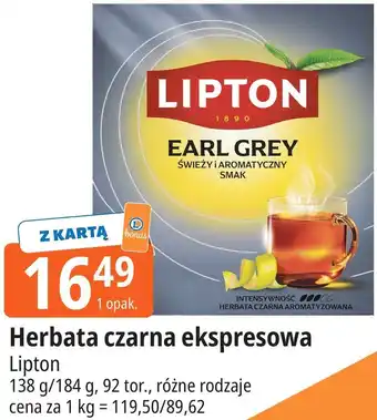 E.Leclerc Herbata czarna ekspresowa Lipton oferta