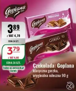 Eurocash Czekolada: Goplana klasyczna gorzka, oryginalna mleczna oferta