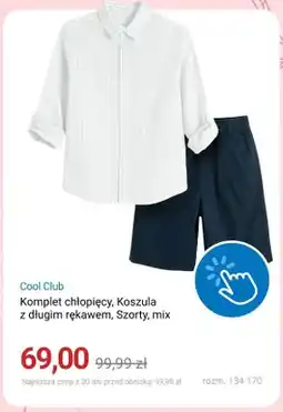 Smyk Komplet chłopięcy koszula z długim rękawem szorty Cool Club oferta