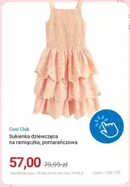 Smyk Sukienka dziewczęca na ramiączka pomarańczowa Cool Club oferta
