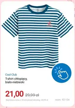 Smyk T-shirt chłopięcy biało-niebieski Cool Club oferta