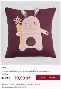 Home&You Poszewka Haftowana Harvest 45x45 cm z motywem królika oferta