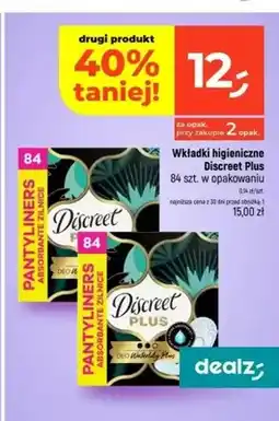 Dealz Wkładki higieniczne Discreet Plus DEO Waterlily oferta