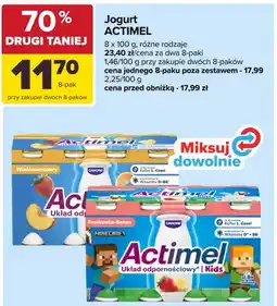 Carrefour Jogurt ACTIMEL Kids truskawka-banan 8-pak oferta