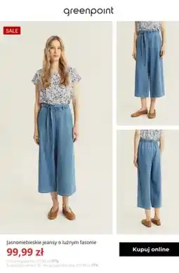 Greenpoint Jasnoniebieskie jeansy o luźnym fasonie Greenpoint oferta