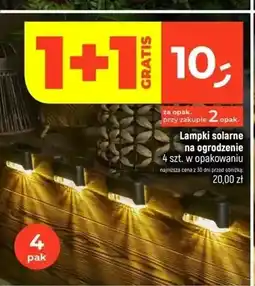 Dealz Lampki solarne na ogrodzenie 4-pak oferta