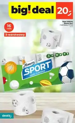 Dealz Papier toaletowy Almusso Sport 3-warstwowy 16-pak oferta