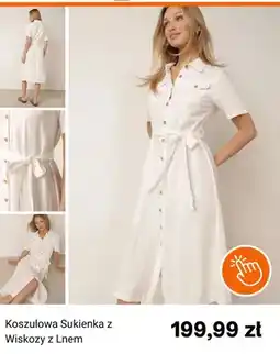 Born2be Koszlowa sukienka z wiskozy z lnem oferta