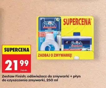Biedronka Zestaw Finish: odświeżacz do zmywarki + płyn do czyszczenia zmywarki oferta