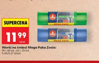 Biedronka Worki na śmieci Mega Paka Zosia oferta